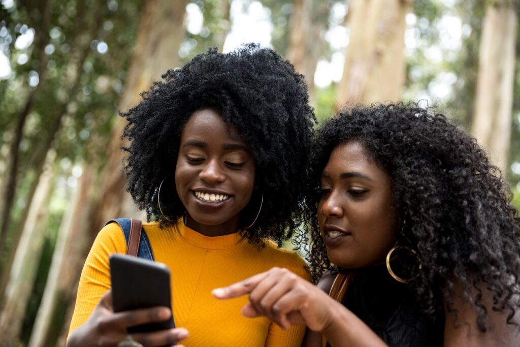 Women on phones